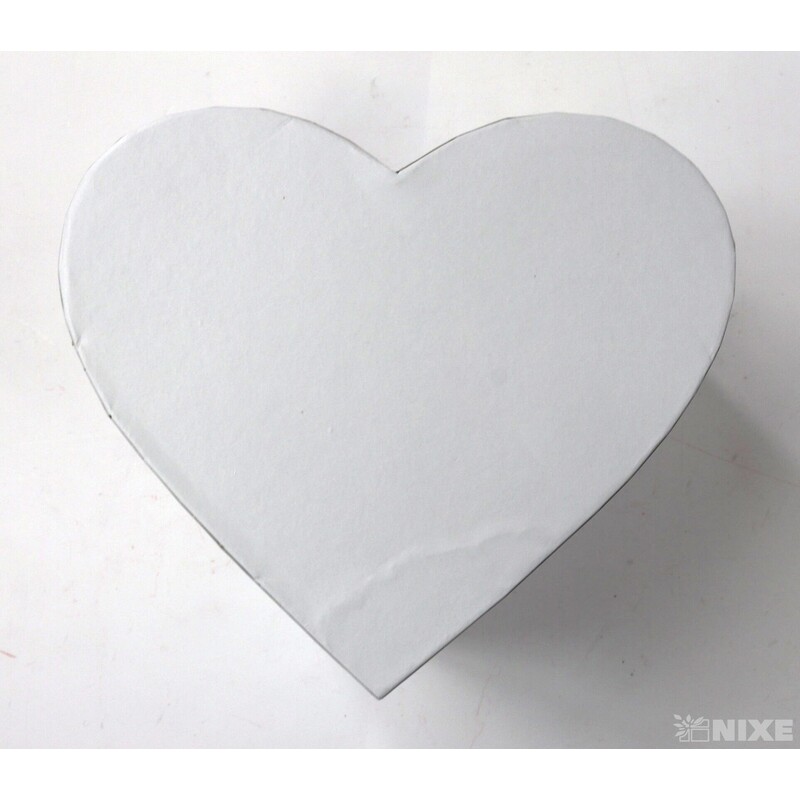 KRABICE SRDCE 5ks 13x12cm*BÍLÁ