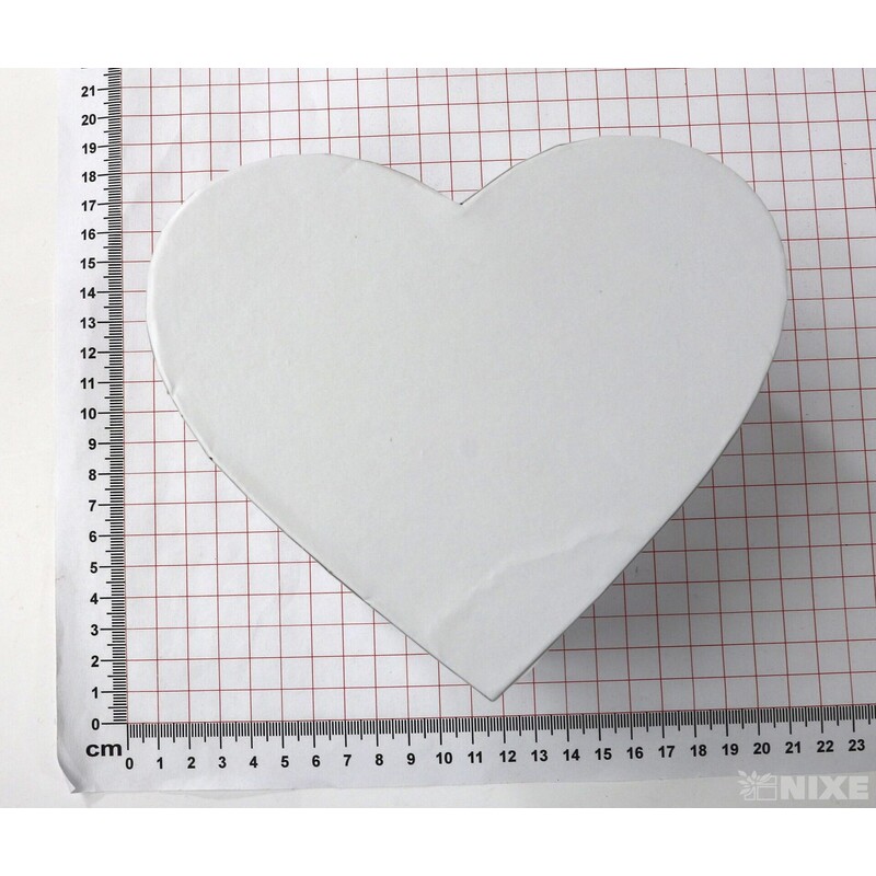 KRABICE SRDCE 5ks 13x12cm*BÍLÁ