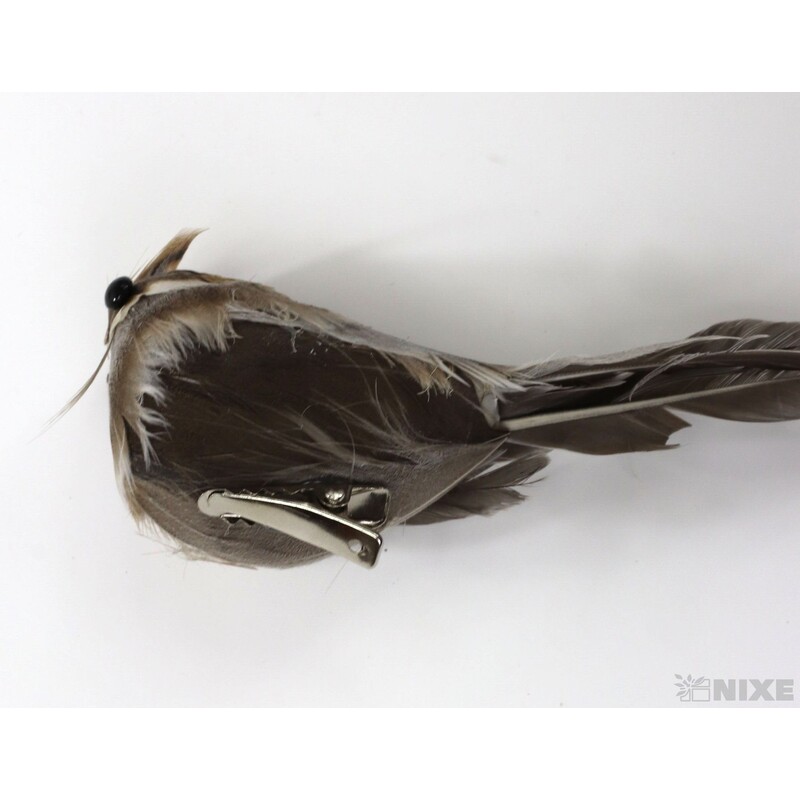 PTÁČEK KLIPS 11cm 12ks*PŘÍRODNÍ