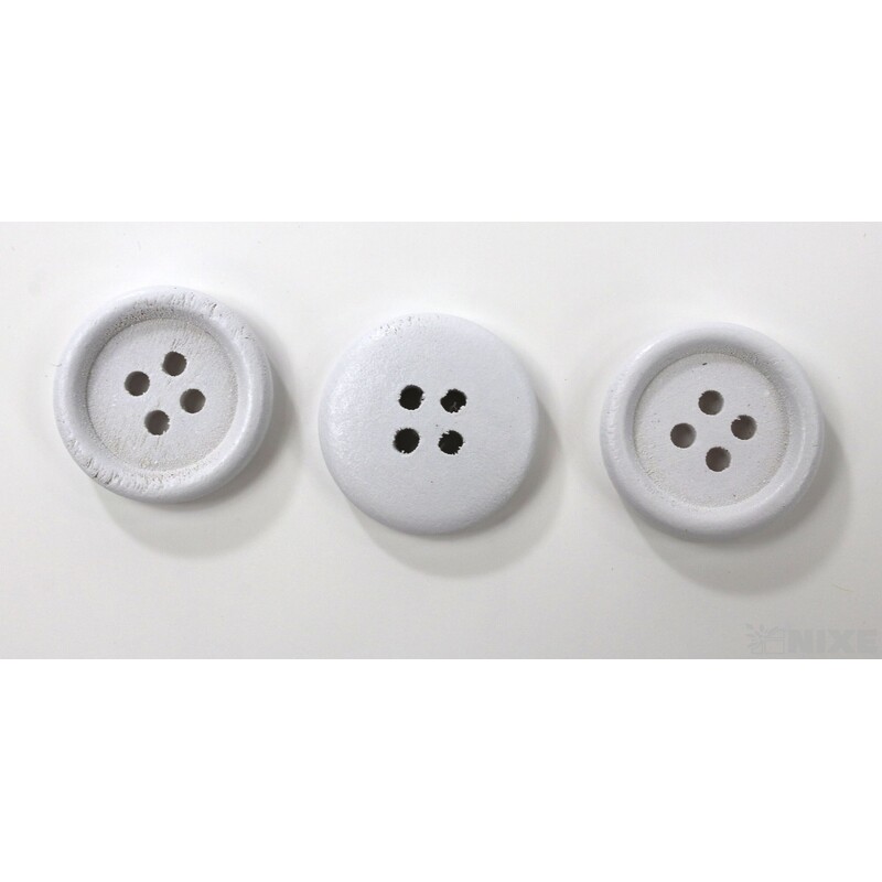 KNOFLÍK DŘEVO 2cm 15ks*BÍLÁ