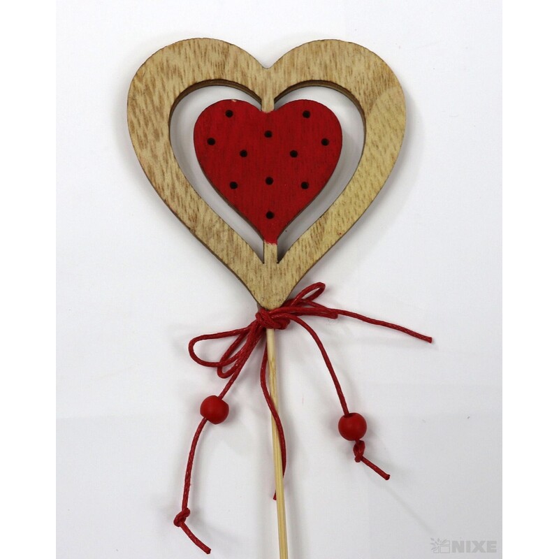 ZÁPICH SRDCE 8x28cm 8ks*ČERVENÁ