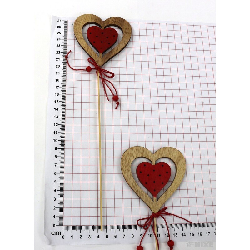 ZÁPICH SRDCE 8x28cm 8ks*ČERVENÁ