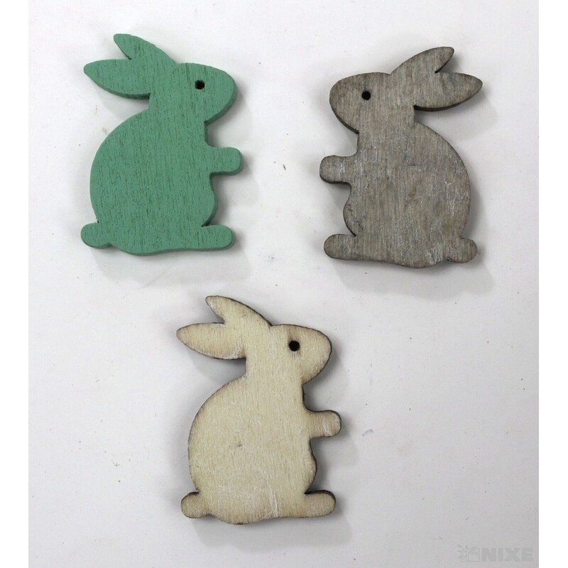 ZAJÍC 3x2cm 60ks*MIX BAREV