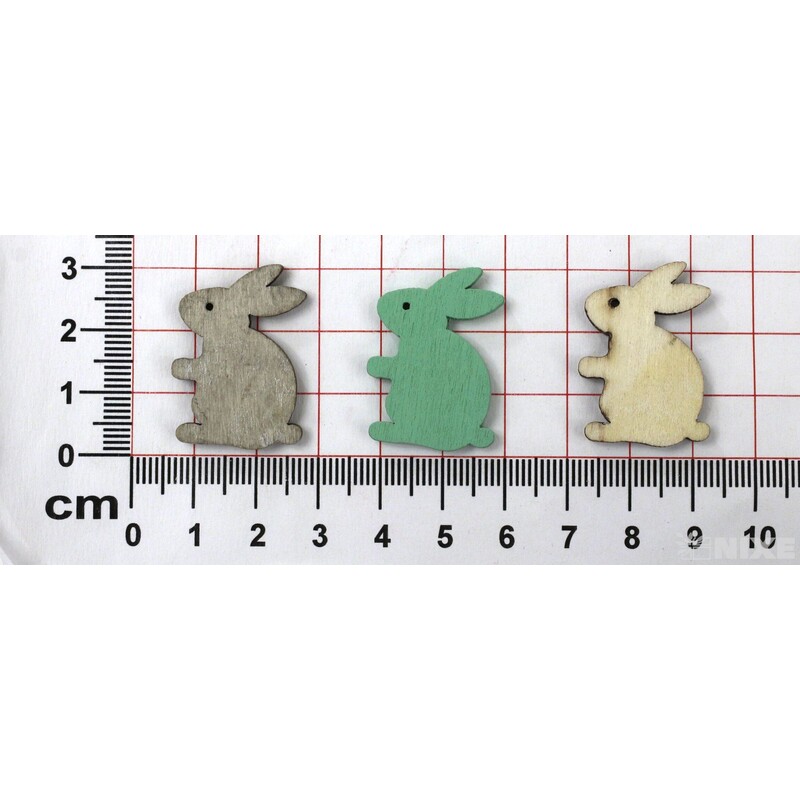 ZAJÍC 3x2cm 60ks*MIX BAREV