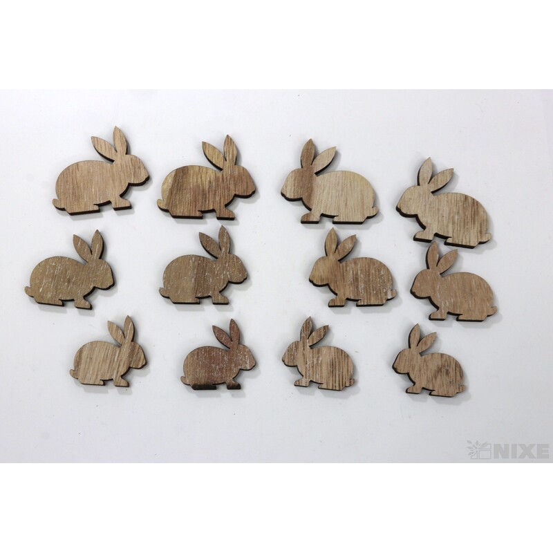 ZAJÍC 5-6,5cm 12ks*PŘÍRODNÍ