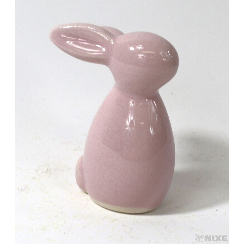 ZAJÍC KERAMIKA 6cm*RŮŽOVÁ