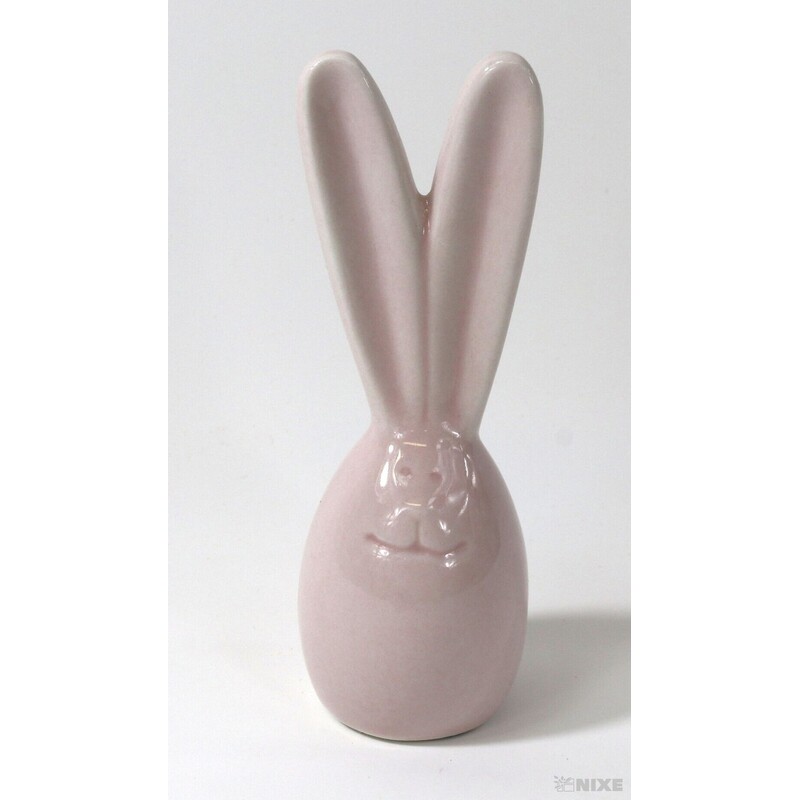 ZAJÍC PORCELÁN 10,5cm*RŮŽOVÁ