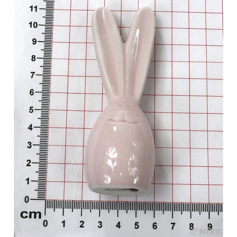 ZAJÍC PORCELÁN 10,5cm*RŮŽOVÁ