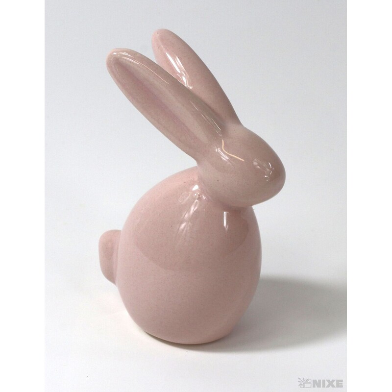 ZAJÍC KERAMIKA 8cm*RŮŽOVÁ