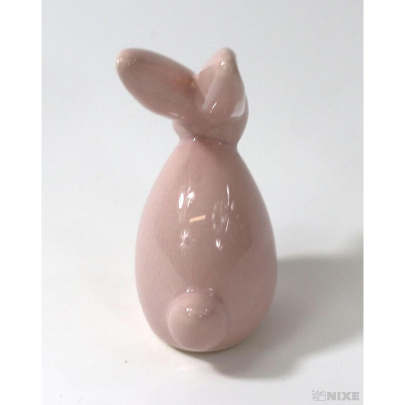 ZAJÍC KERAMIKA 8cm*RŮŽOVÁ