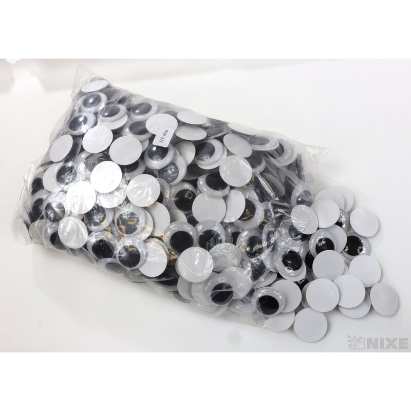 OČI PLASTOVÉ 3cm 500ks NALEP