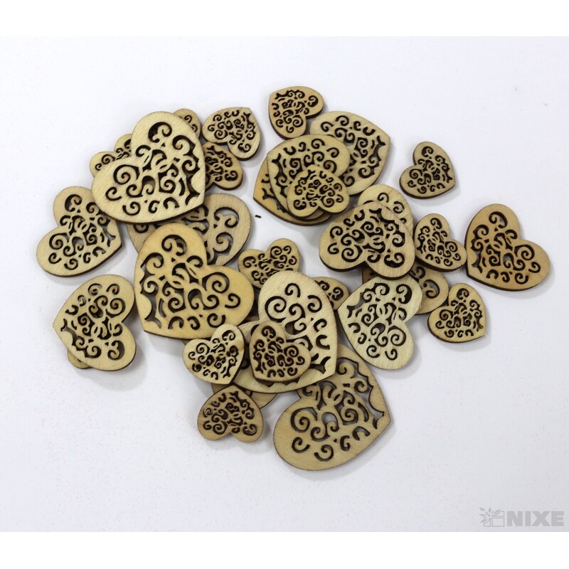 SRDCE 1,5-3,5cm 30ks*PŘÍRODNÍ