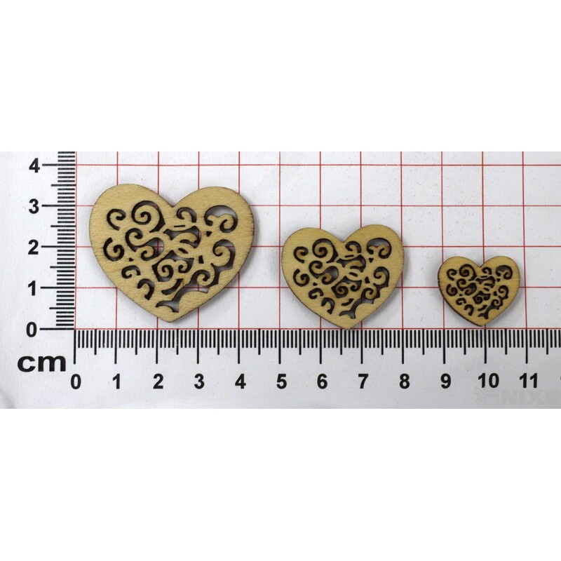 SRDCE 1,5-3,5cm 30ks*PŘÍRODNÍ