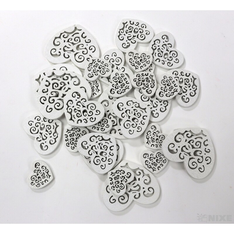 SRDCE 1,5-3,5cm 30ks*BÍLÁ