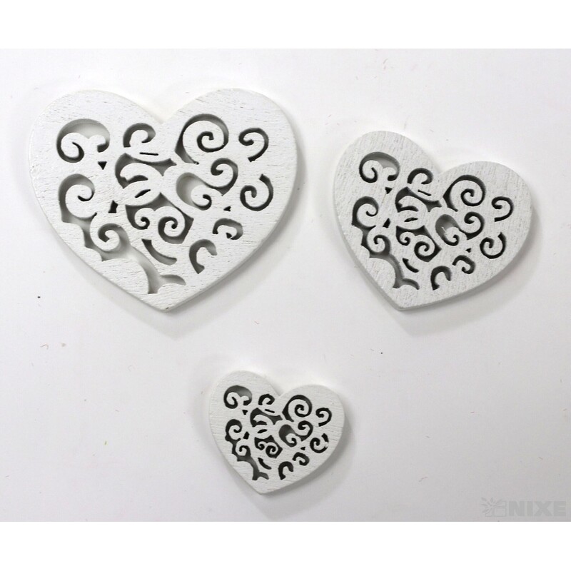 SRDCE 1,5-3,5cm 30ks*BÍLÁ