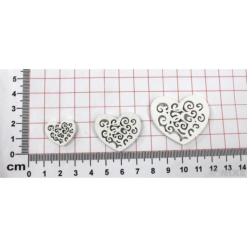 SRDCE 1,5-3,5cm 30ks*BÍLÁ