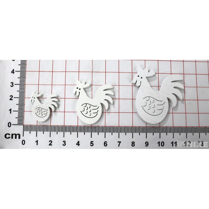 KOHOUT 2-4cm 30ks*BÍLÁ