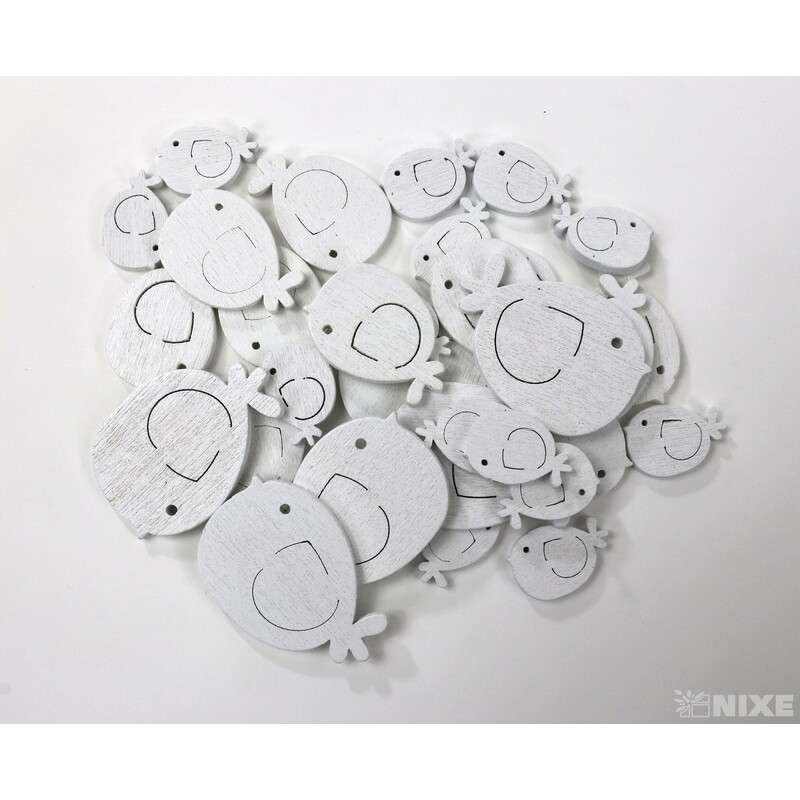 PTÁČEK 2-4cm 30ks*BÍLÁ