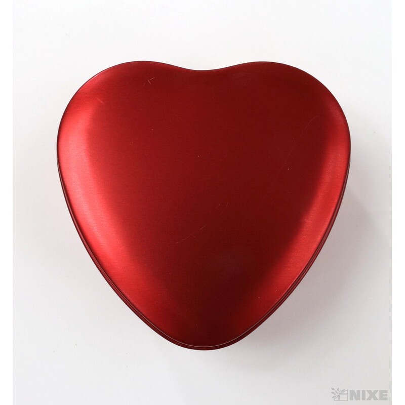 PLECHOVÉ SRDCE 12ks 7X3cm*ČERVENÁ