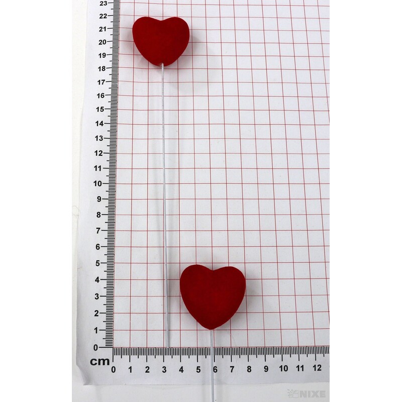 ZÁPICH SRDCE 12ks 3x22cm*ČERVENÁ