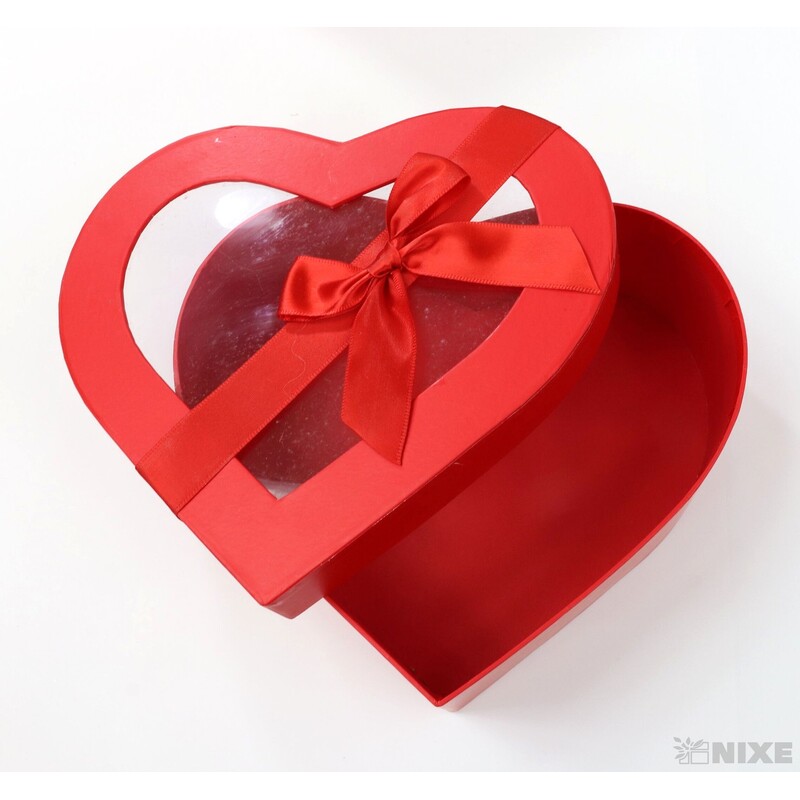 KRABICE SRDCE 24x11cm 21x9 20x7*ČERVENÁ