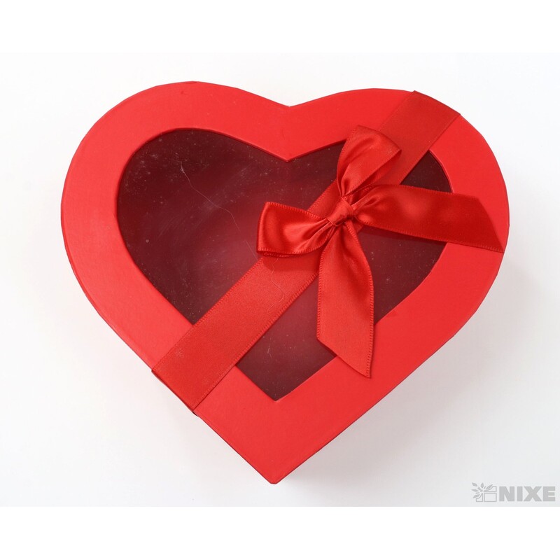 KRABICE SRDCE 24x11cm 21x9 20x7*ČERVENÁ