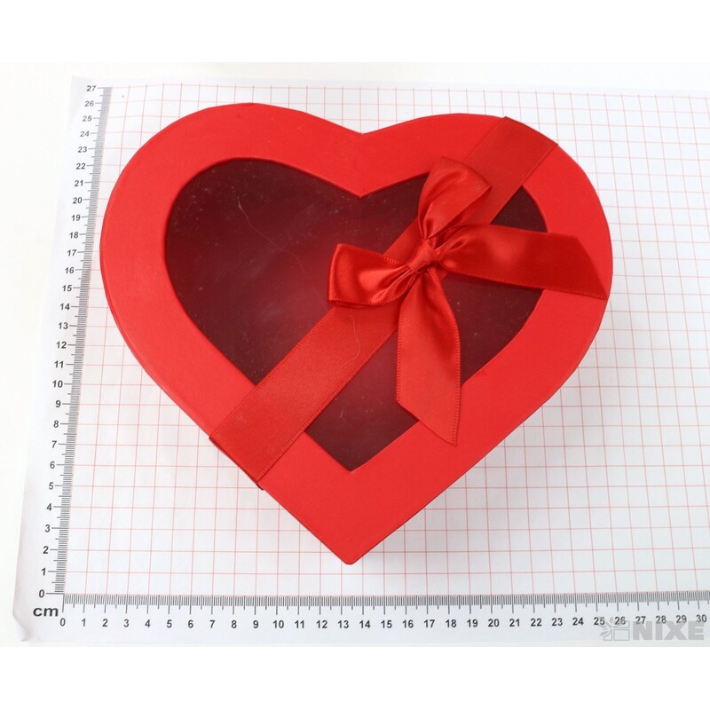 KRABICE SRDCE 24x11cm 21x9 20x7*ČERVENÁ