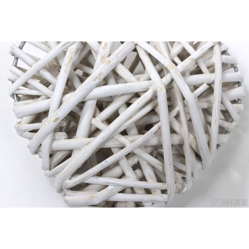 ZÁVĚS SRDCE 10cm*BÍLÁ