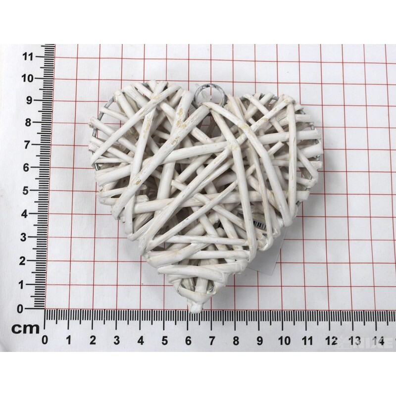 ZÁVĚS SRDCE 10cm*BÍLÁ