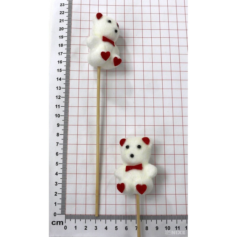 ZÁPICH MEDVÍDEK 6ks 5x20cm*BÍLÁ