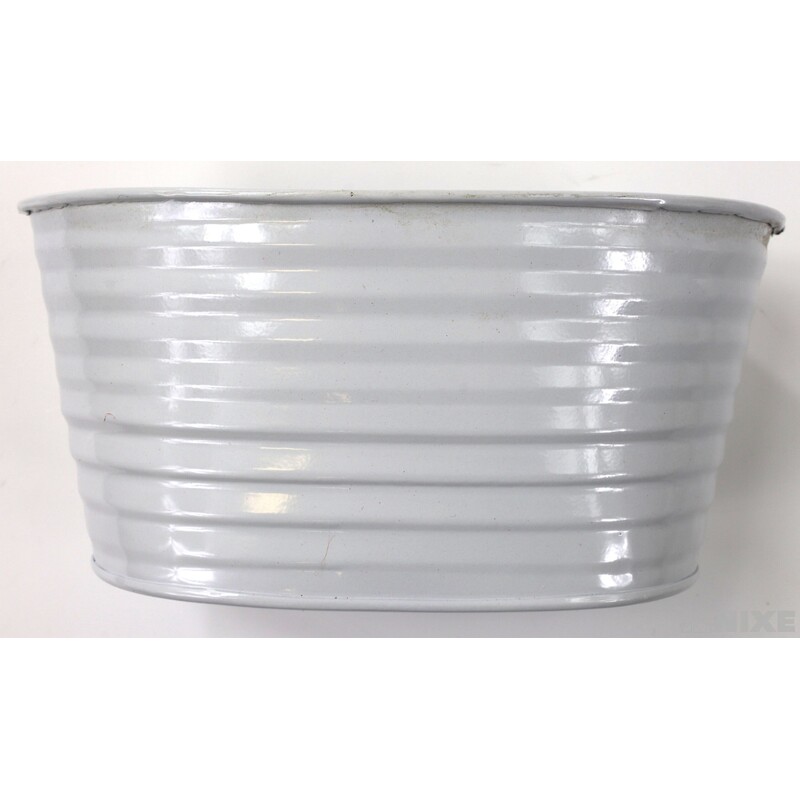 PLECHOVÁ MISKA OVÁL  18X11x9cm*BÍLÁ