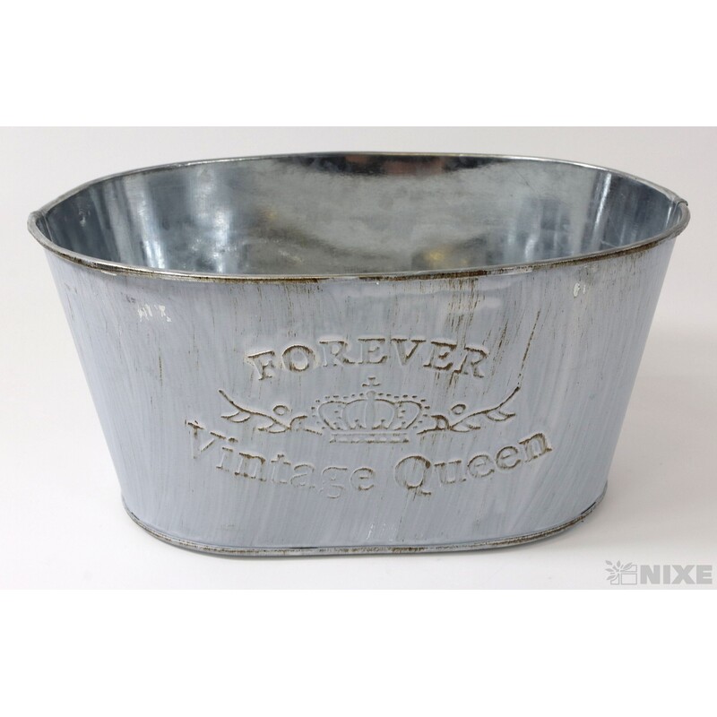 PLECHOVÁ MISKA OVÁL 18x11x9cm*BÍLÁ