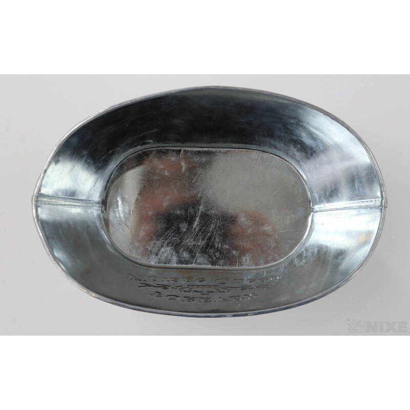 PLECHOVÁ MISKA OVÁL 18x11x9cm*BÍLÁ