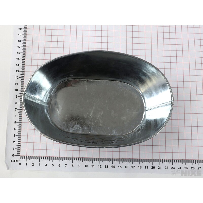 PLECHOVÁ MISKA OVÁL 18x11x9cm*BÍLÁ