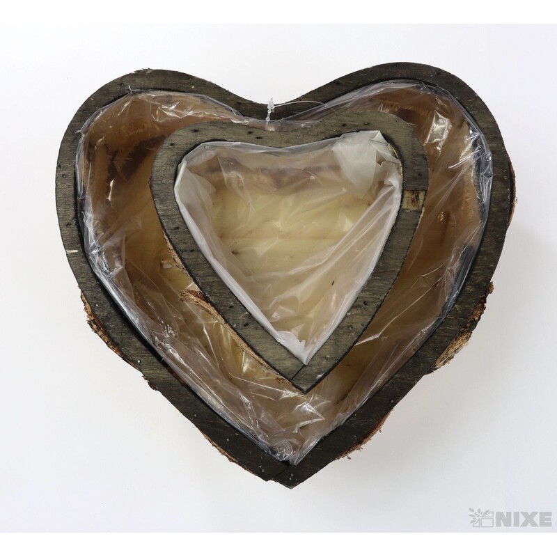 OBAL SRDCE KŮRA 22x8cm 16x5cm*PŘÍRODNÍ