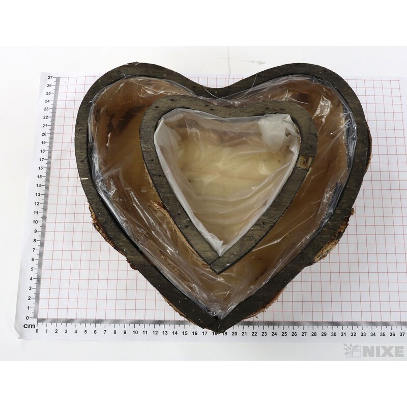 OBAL SRDCE KŮRA 22x8cm 16x5cm*PŘÍRODNÍ