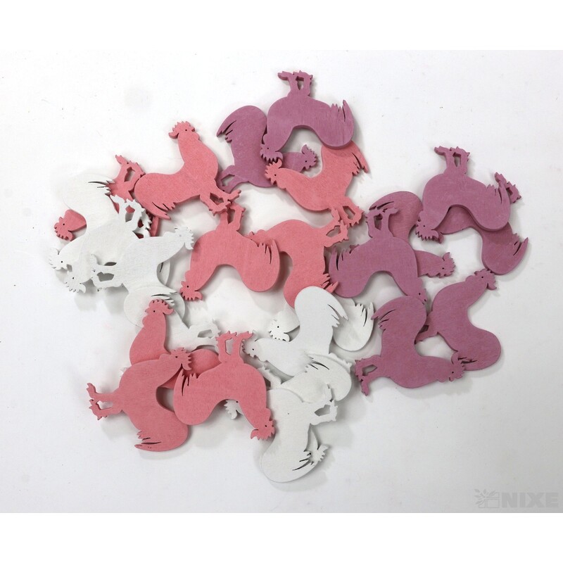 KOHOUT 4,5cm 24ks*MIX BAREV