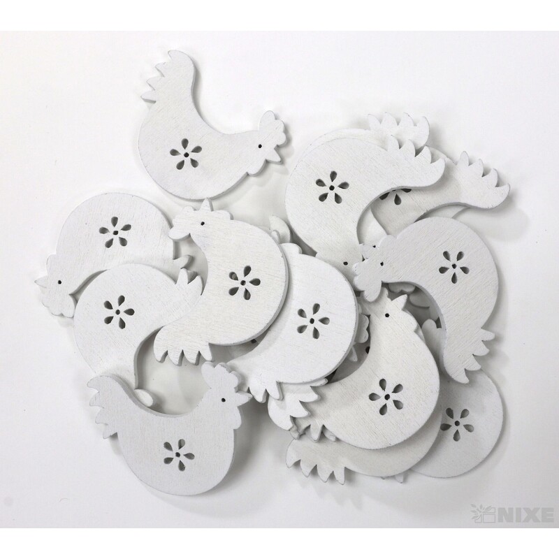 KOHOUT 4,5cm 18ks*BÍLÁ