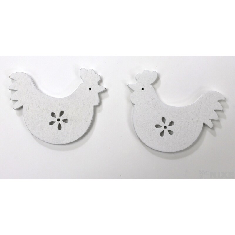 KOHOUT 4,5cm 18ks*BÍLÁ