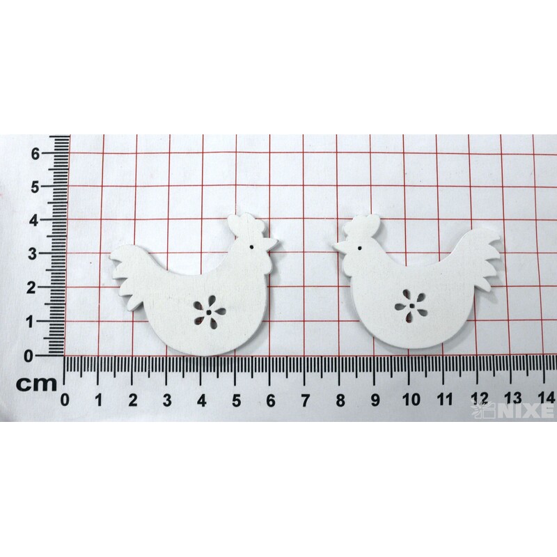 KOHOUT 4,5cm 18ks*BÍLÁ