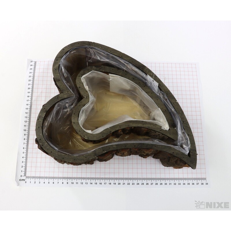 OBAL SRDCE KŮRA 28x10cm 19x8*PŘÍRODNÍ