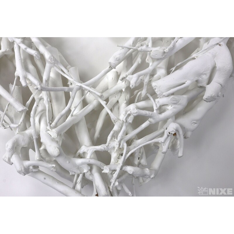 SRDCE ZÁVĚS 37cm*BÍLÁ