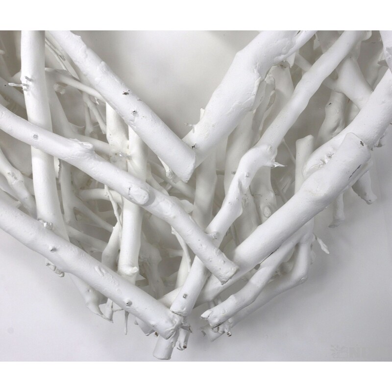 SRDCE ZÁVĚS 37cm*BÍLÁ