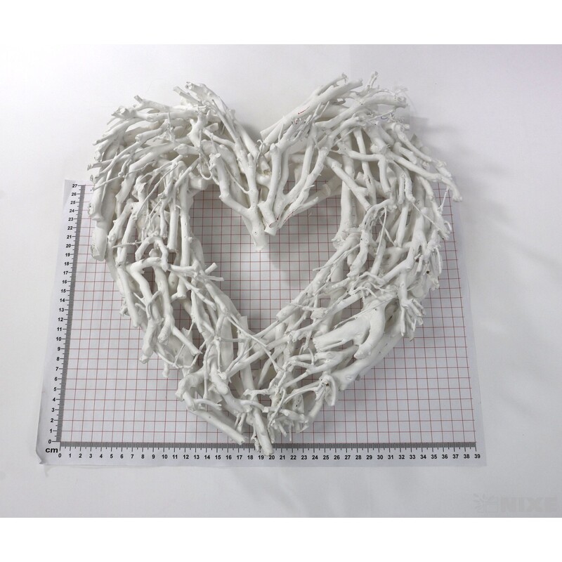 SRDCE ZÁVĚS 37cm*BÍLÁ