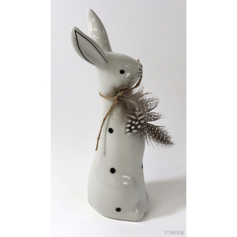 ZAJÍC KERAMIKA 19cm*BÍLÁ