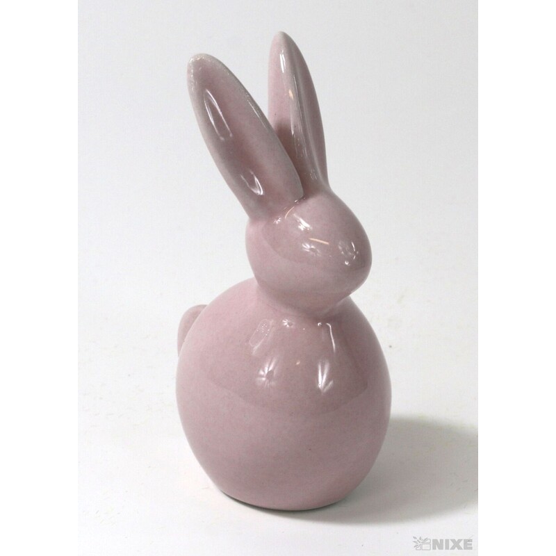 ZAJÍC KERAMIKA 9cm*RŮŽOVÁ