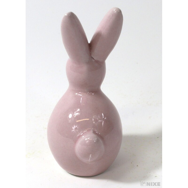 ZAJÍC KERAMIKA 9cm*RŮŽOVÁ