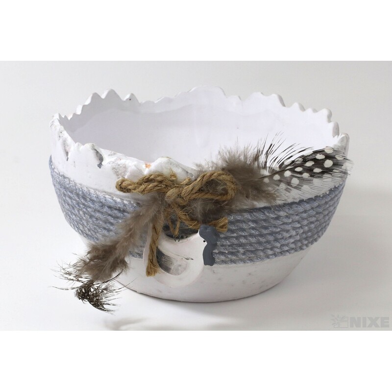 MISKA KERAMIKA pr.16x8cm*BÍLÁ