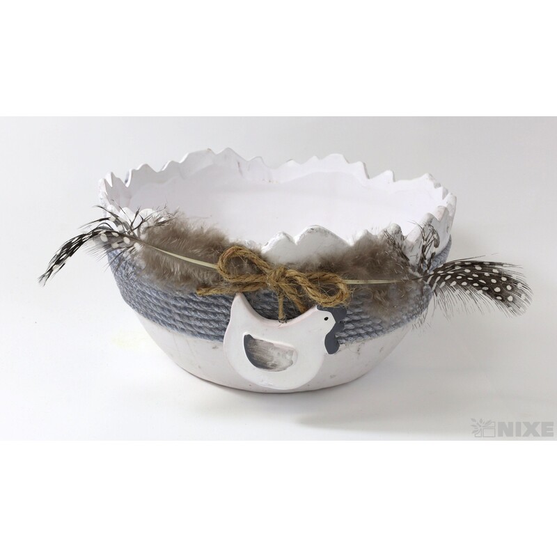 MISKA KERAMIKA pr. 19x11cm*BÍLÁ