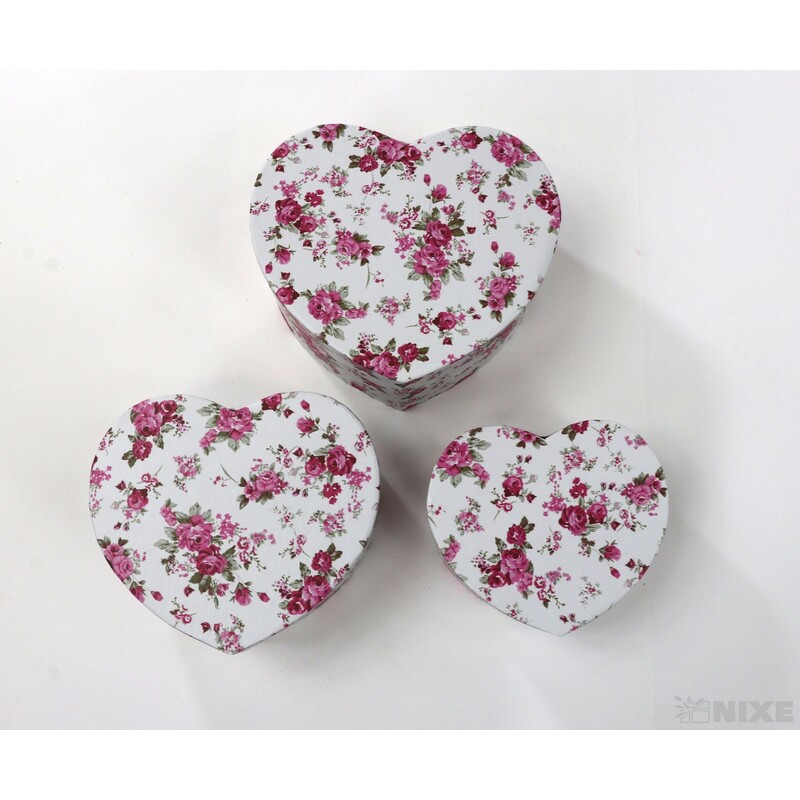 KRABICE SRDCE 13x7cm 11x6 10x5*